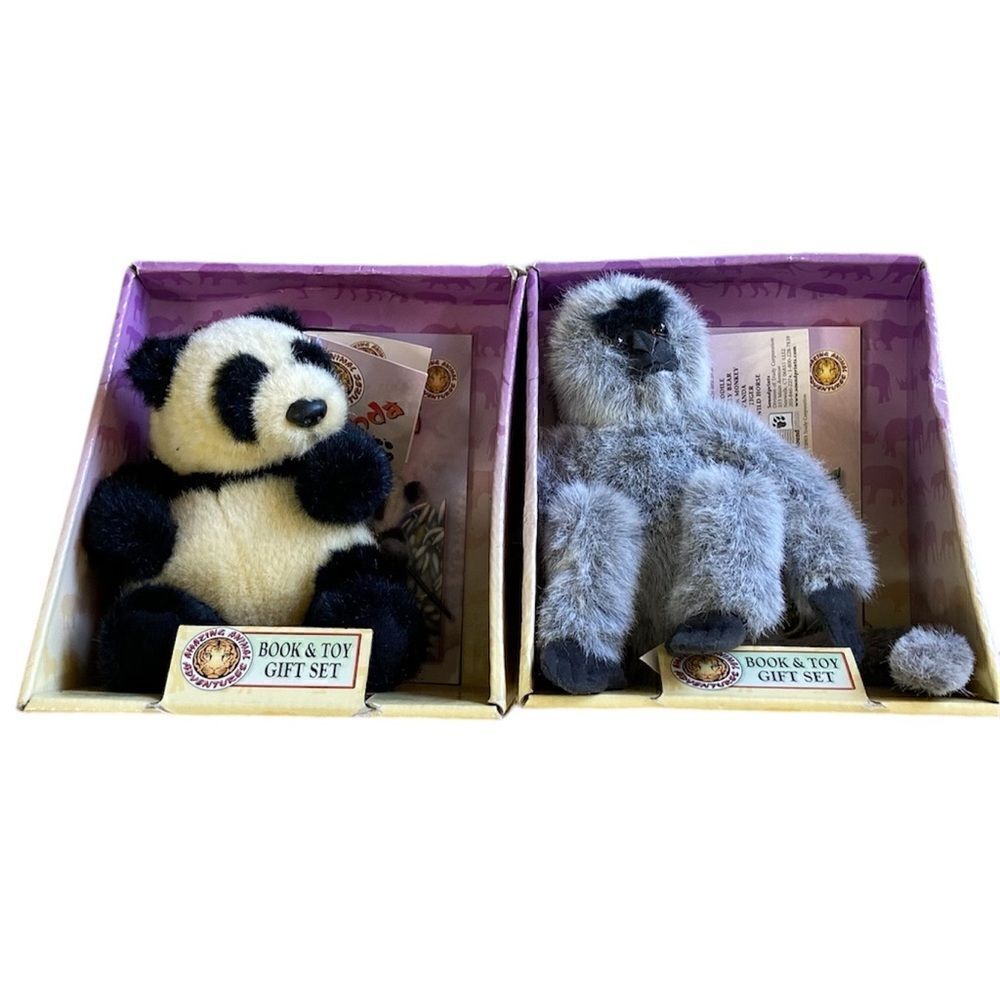 NWB Vtg Amazing Animal Adventures Bundle of Toys Stuffed Animal